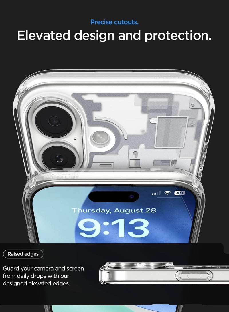 Spigen غطاء هاتف آيفون 17 من ألترا هايبرد ماغ فيت مع ماغ سيف (2025) - زيرو وان أبيض - Image 5