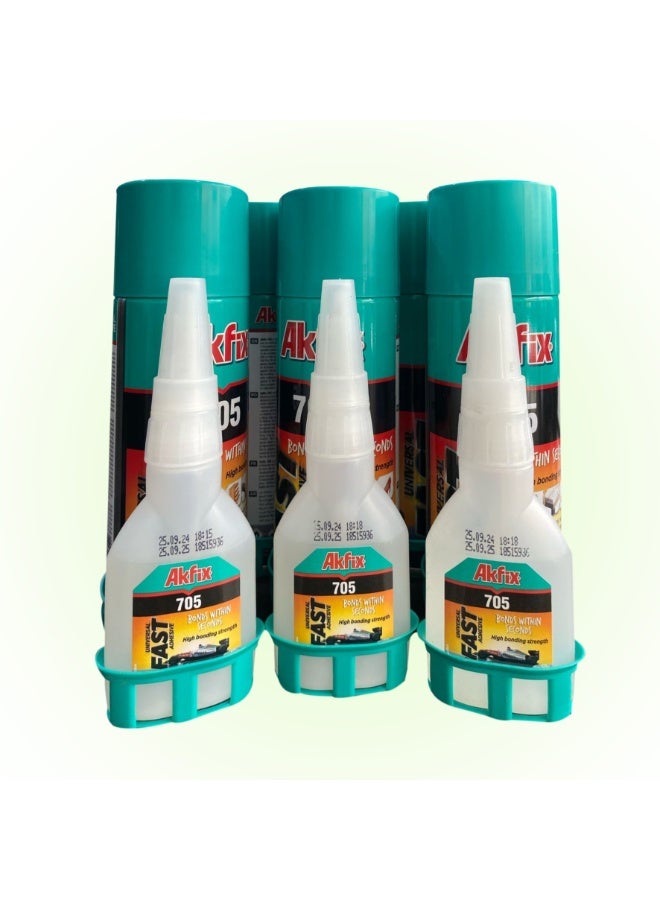 Akfix705 Super Glue 100g And spray 400ml  - Image 2