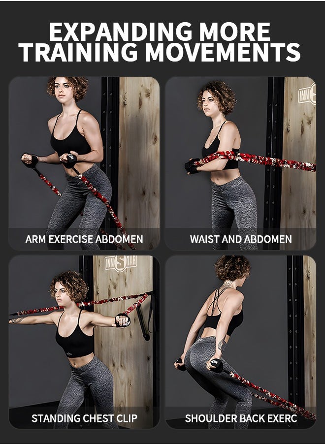 GROIC - Resistance Band Glute Cord Cable Machine, Ankle Kickback Strap with Resistance Bands for Home Workout Kickbacks Exercises Flexor Training Strap, Resistance Bands and Door Anchor Included - Image 1