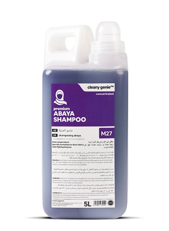 cleany genie Premium Abaya Concentrate Shampoo for Black Fabric Abaya 5L  - Image 1
