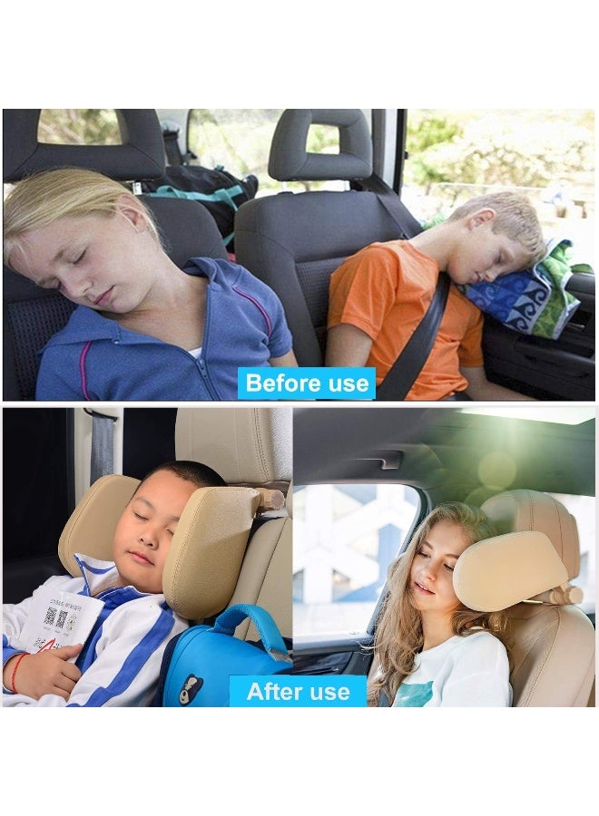 Heapany Car Headrest Pillow, Head Support Neck Pillows, Roadpal Adjustable Sleeping Headrest for Kids Adults Travel - Image 3