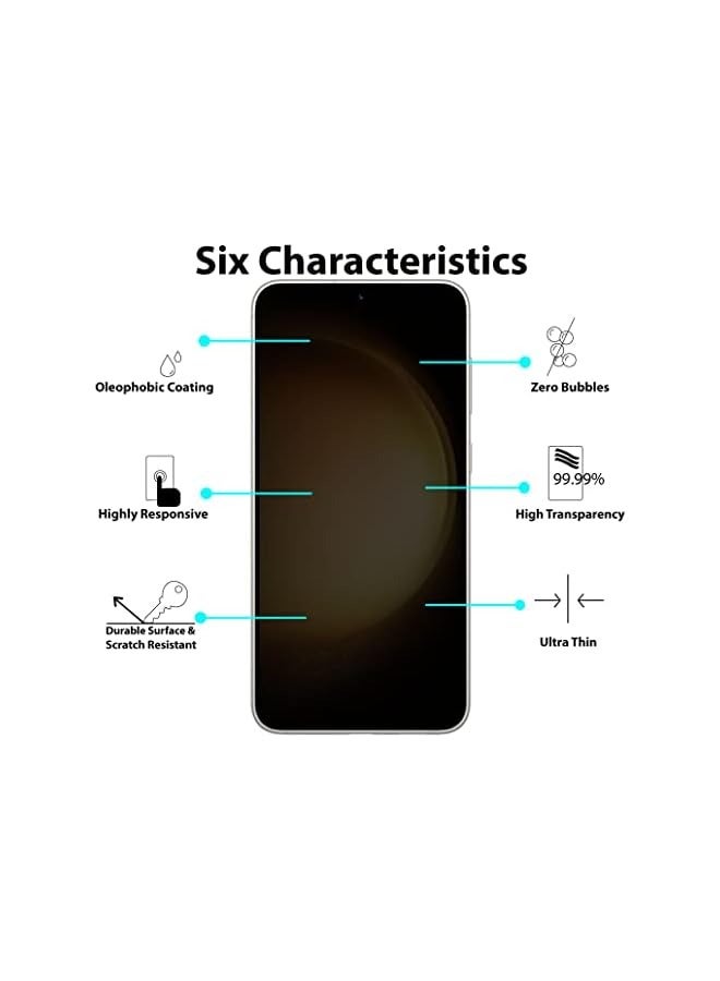 PROMASS Privacy Screen protector compatible with Galaxy S23+ / Galaxy S23 Plus Screen Protector Tempered Glass [HD Full Coverage][Easy Installation][Scratch Resistant][9H Hardness] - Image 2