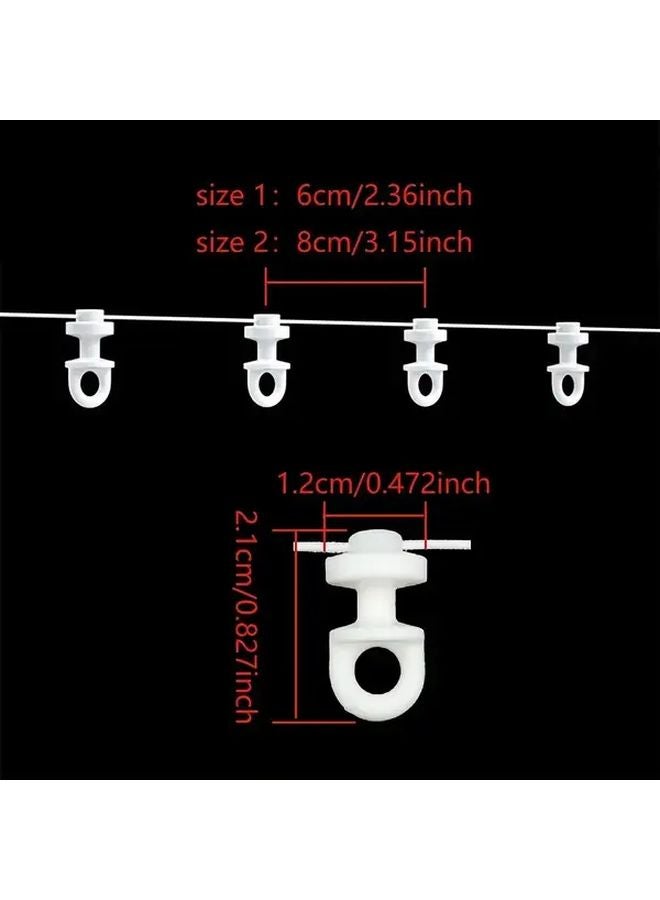 White Snake Shaped Curtain Bead Track 10m POM Silent Roller Pearl Spacing 236inch - Image 5