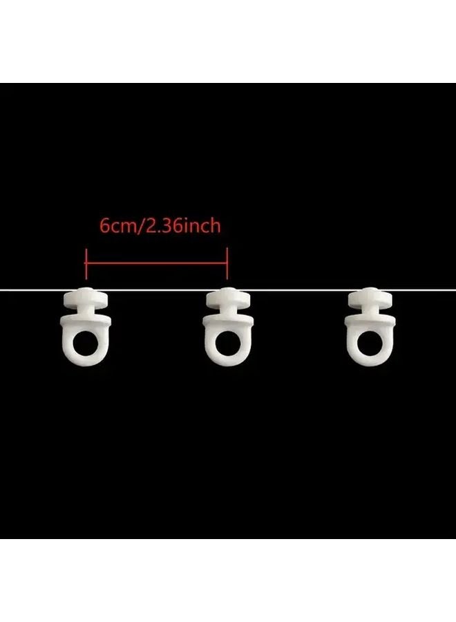 White Snake Shaped Curtain Bead Track 10m POM Silent Roller Pearl Spacing 236inch - Image 1