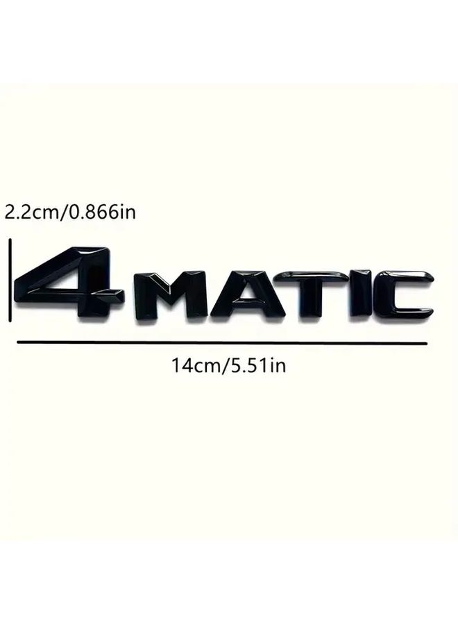 بلاستيك ABS 4MATIC ملصق كروم ملون لتزيين جانب ومصد صندوق السيارة، تصميم بارز طويل الأمد ومقاوم للعوامل الجوية، شعار السيارة وإكسسوارات زينة للسيارة - Image 2