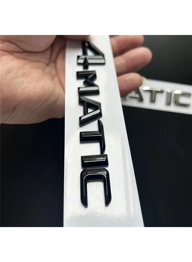بلاستيك ABS 4MATIC ملصق كروم ملون لتزيين جانب ومصد صندوق السيارة، تصميم بارز طويل الأمد ومقاوم للعوامل الجوية، شعار السيارة وإكسسوارات زينة للسيارة - Image 4