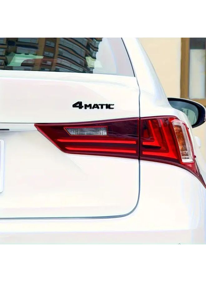 بلاستيك ABS 4MATIC ملصق كروم ملون لتزيين جانب ومصد صندوق السيارة، تصميم بارز طويل الأمد ومقاوم للعوامل الجوية، شعار السيارة وإكسسوارات زينة للسيارة - Image 3