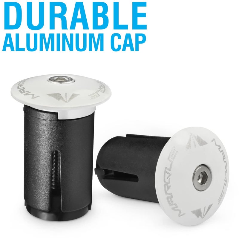 Marque Alloy Enz Handle Bar End Plugs â€“ 2PCS per set (White) - Image 4