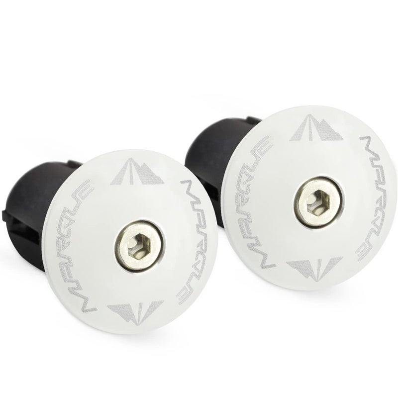 Marque Alloy Enz Handle Bar End Plugs â€“ 2PCS per set (White) - Image 1