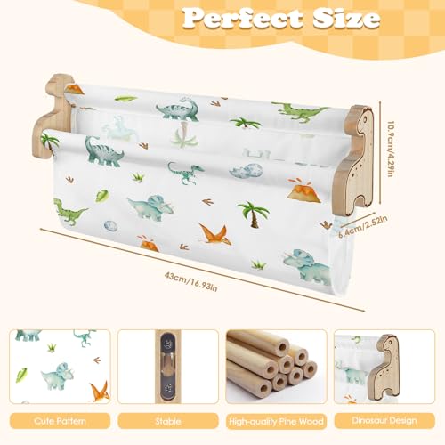 Decalsweet Floating Book Shelves for Wall Set of 4 Wood Nursery Bookshelves for Kids Room 169 Inch Kids Bookshelf for Books Toys and DecorWall Mounted Storage for Baby Boys Girls Bedroom Living Room - Image 3
