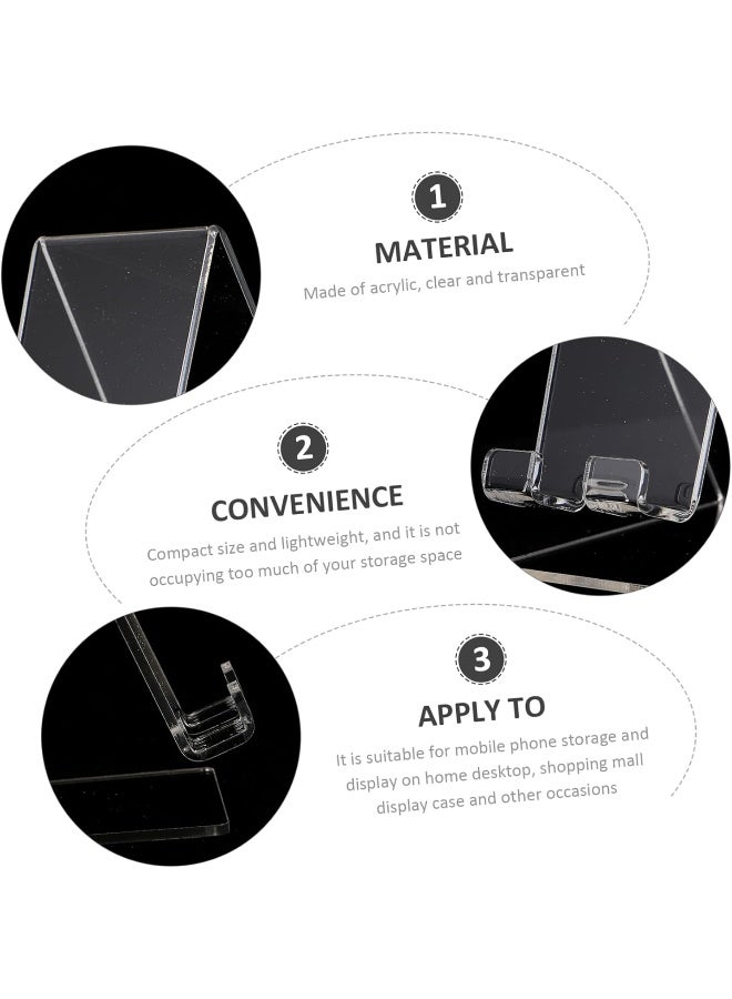 TPGP 4Pcs Transparent Phone Holder Desktop Phone Stand - Image 4