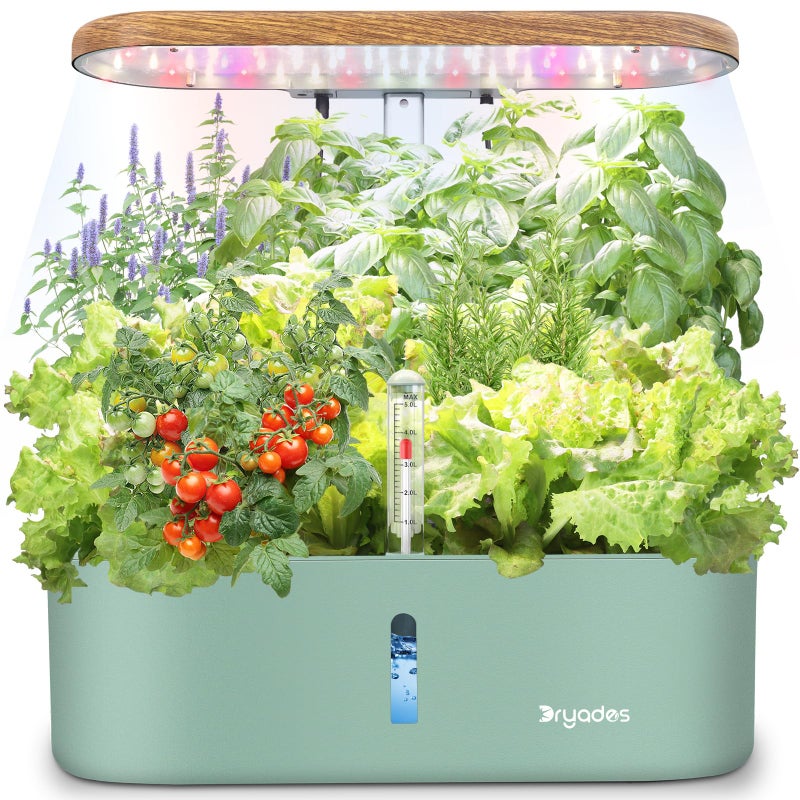 DRYADES Hydroponics Growing System Indoor Garden: 12 Pods Herb Garden Kit Indoor with LED Grow Light Plant Germination Kit Aeroponic Healthy Fresh Herbs Vegetables Hydroponic Planter for Home Kitchen Office - Image 1