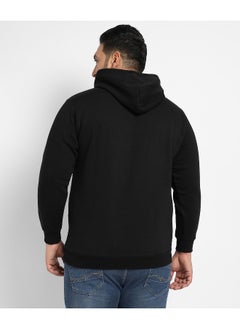 Instafab Plus Instafab Plus Men's Black Bhangover Hoodie With Kangaroo Pocket  - Image 1