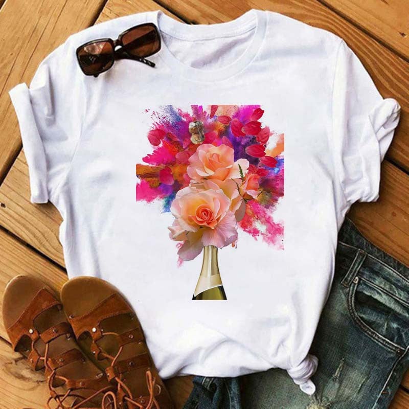[Send On The Same Day] Supply T-Shirt Printed T-Shirt Women'S Short-Sleeved Women'S Clothing - Image 1