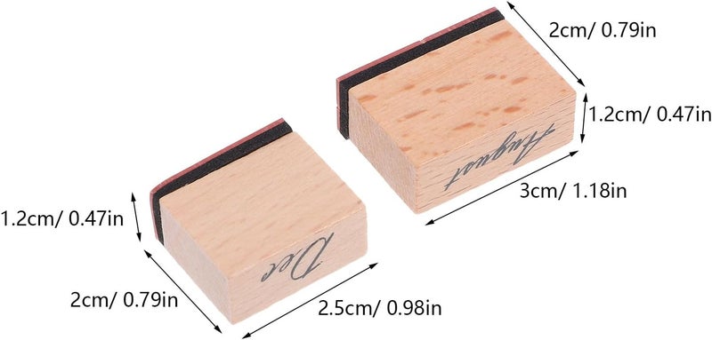 24pcs Vintage Wood Rubber Month Stamps with Full Abbreviated Names for Planners and Diaries, Mini Custom Wooden Stamps for Scrapbooking, Office, and DIY Crafts - Image 2