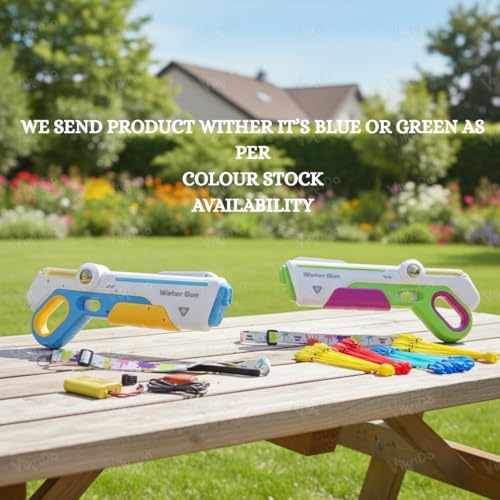 VikriDA Electric Water Gun with Free Extra Rechargeable Battery LED Lights & Self-Filling Function 25–32 Ft Long Range High Pressure Water Blaster Pool & Beach Summer Toy – Multicolor - Image 5