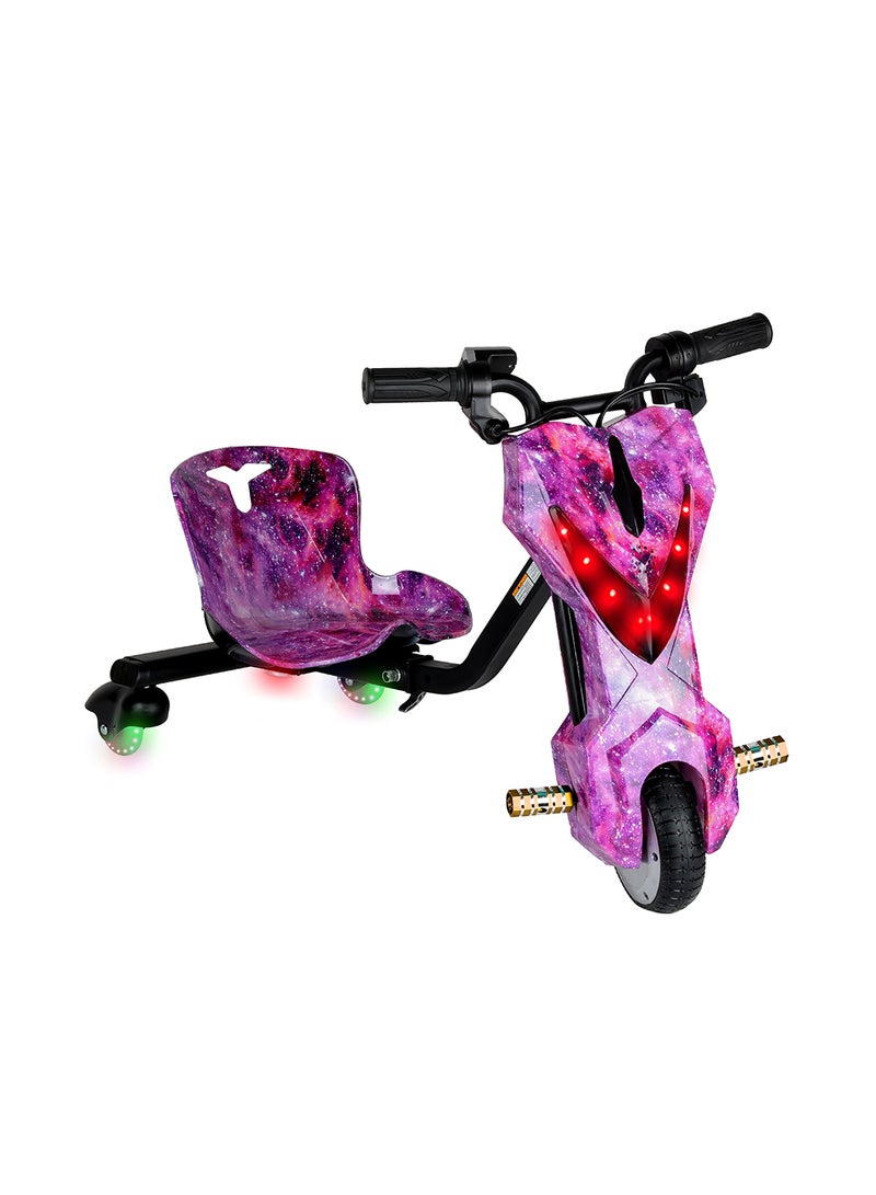 MyToys | Mini 36V High-Power 360Â° Electric Stunt Drifting Scooter For Kids & Adults - Adjustable Body With Bluetooth & Protective Gear, 3 Speed Modes, 250W Brushless Motor, 8-15 Km/H With 80 Kg Load, Noon Exclusive Series | Purple | Age 6+ - Image 3