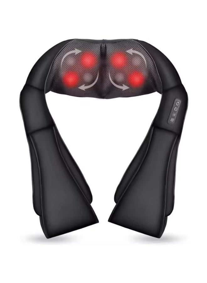 Neck and Shoulder Massager with Soothing Heat, Electric Deep Tissue 3D Kneading Massage for Shoulder, Leg, and Body Muscle Pain Relief, Suitable for Home, Office, and Car Use, Black - Image 1