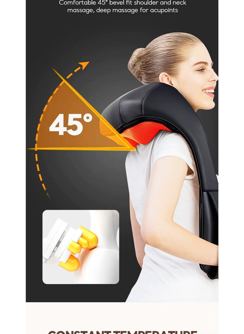 Neck and Shoulder Massager with Soothing Heat, Electric Deep Tissue 3D Kneading Massage for Shoulder, Leg, and Body Muscle Pain Relief, Suitable for Home, Office, and Car Use, Black - Image 3