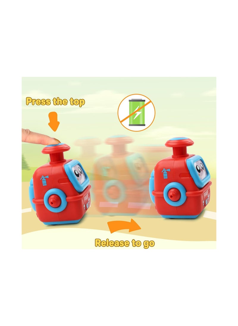 SYOSI Press and Go Robot Toy for Toddlers, 4 Pcs Baby Push Toy Cars for 18m+ Year Old, Friction Powered Robot Vehicles, Educational Toys for Boy & Girl Pull Back Cars Toys, 1st Birthday Gifts for Kids  - Image 2