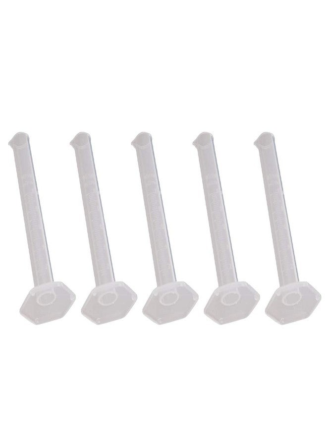 Othmro 5Pcs Measuring Graduated Cylinders 10ml Lab Cylinders Plastic Graduated Cylinders Labs Liquid Measuring Cups Measuring Cylinders for Science Lab Test Tube Beakers Clear Hex Base - Image 1