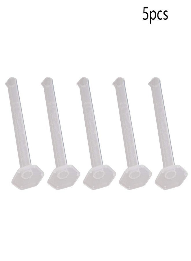 Othmro 5Pcs Measuring Graduated Cylinders 10ml Lab Cylinders Plastic Graduated Cylinders Labs Liquid Measuring Cups Measuring Cylinders for Science Lab Test Tube Beakers Clear Hex Base - Image 2