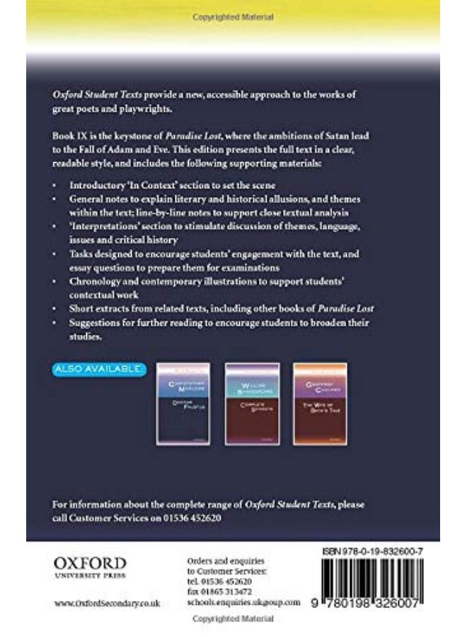 Oxford Student Texts: John Milton: Paradise Lost Book IX - Image 2
