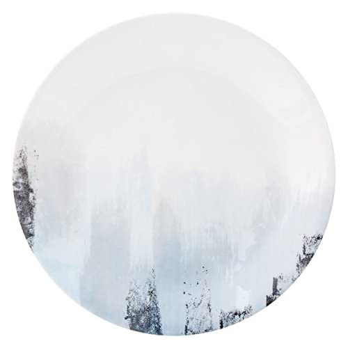 Corelle Tranquil Reflection Chip & Break resistant 12Pc Dinner Set, Service For 4, Blue, Grey - Image 3