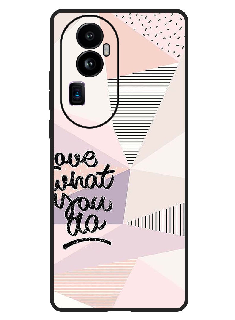 Theodor Protective Case Anti Scratch Shock Proof Bumper Cover For Oppo Reno 10 Pro Plus Love What You Do - Image 1