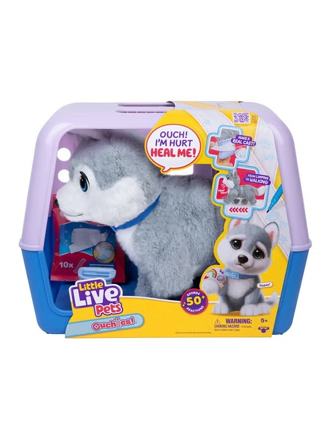 LITTLE LIVE PETS حيوانات حية صغيرة أوشيز ديلوكس حزمة فردية هاسكي أسبن 26680 - Image 3