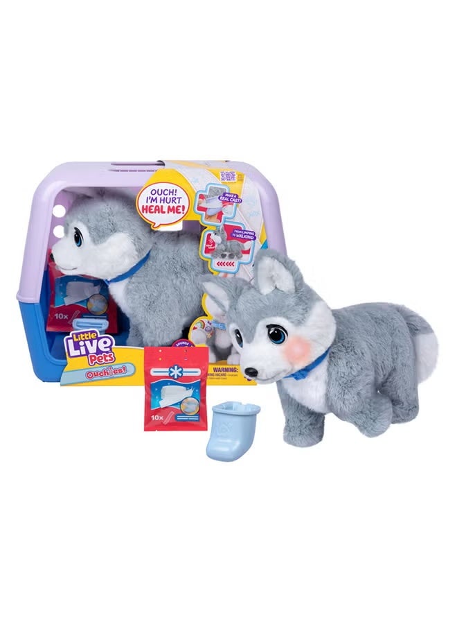 LITTLE LIVE PETS حيوانات حية صغيرة أوشيز ديلوكس حزمة فردية هاسكي أسبن 26680 - Image 1