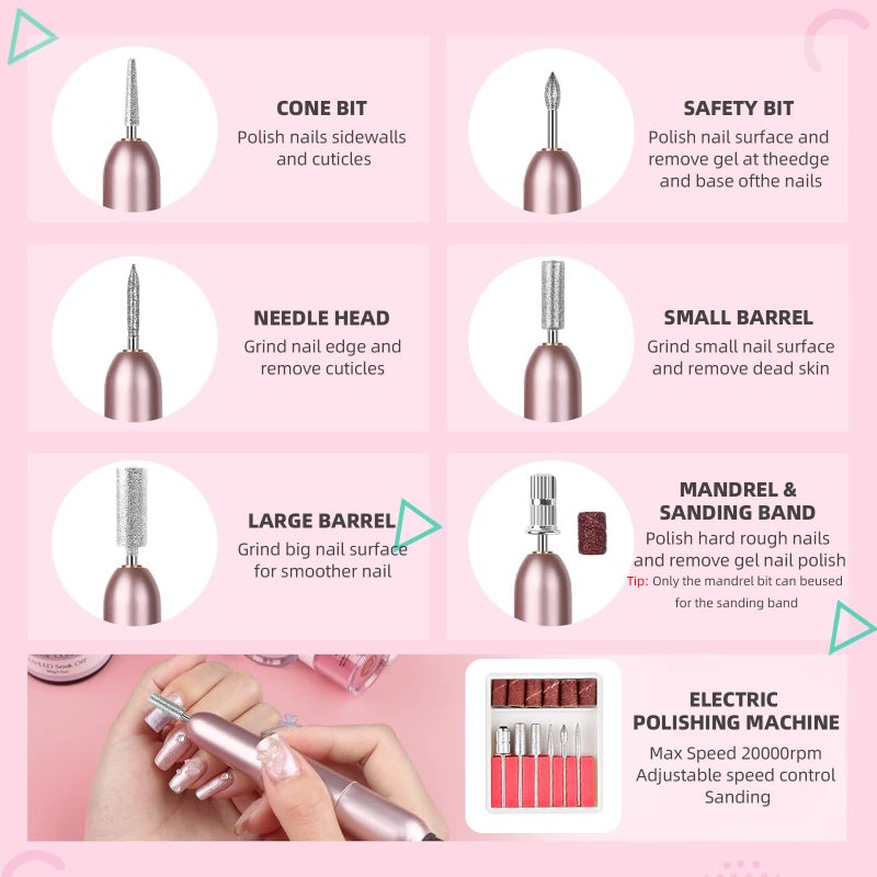 MAJOR DIJIT Acrylic Nails Kit Set 29 Colors with UV Lamp & Electric Drill, 2x60ml Monomer - All-in-One Nail Art Supplies for Beginners with Everything - Image 4