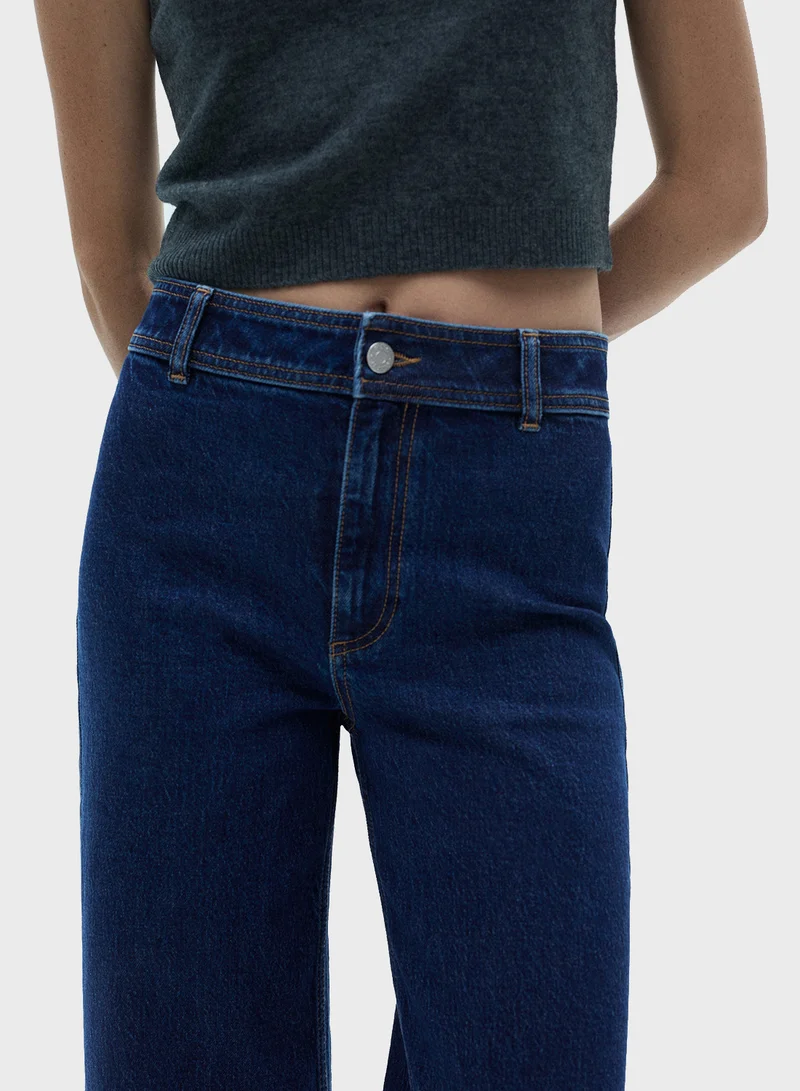 MANGO Catherin High Rise Culotte Jeans