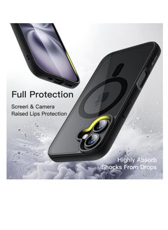 Generic Magnetic Case for iPhone 16 6.1-Inch Compatible with MagSafe, Shockproof Phone Bumper Cover, Solid Color Matte TPU Frame, Anti-Scratch Clear BackCase For iPhone 16 6.1-Inch, Crystal Clear Case [Not Yellowing]  Shockproof Protective Case Transparent Protective Slim Cover (Black)  - Image 5