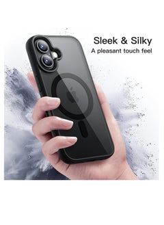 Generic Magnetic Case for iPhone 16 6.1-Inch Compatible with MagSafe, Shockproof Phone Bumper Cover, Solid Color Matte TPU Frame, Anti-Scratch Clear BackCase For iPhone 16 6.1-Inch, Crystal Clear Case [Not Yellowing]  Shockproof Protective Case Transparent Protective Slim Cover (Black)  - Image 4