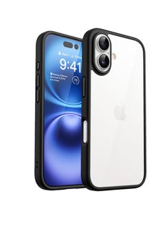 Generic Magnetic Case for iPhone 16 6.1-Inch Compatible with MagSafe, Shockproof Phone Bumper Cover, Solid Color Matte TPU Frame, Anti-Scratch Clear BackCase For iPhone 16 6.1-Inch, Crystal Clear Case [Not Yellowing]  Shockproof Protective Case Transparent Protective Slim Cover (Black)  - Image 1