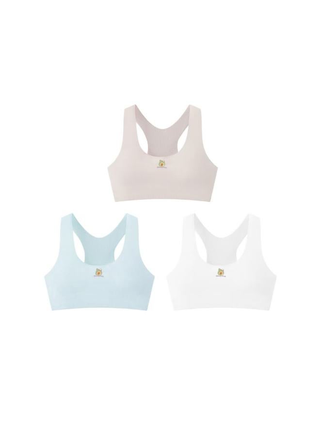Deesha 3-pack Ice Silk Mesh Breathable Student Development Stage Vest Bras Phase One - Image 2