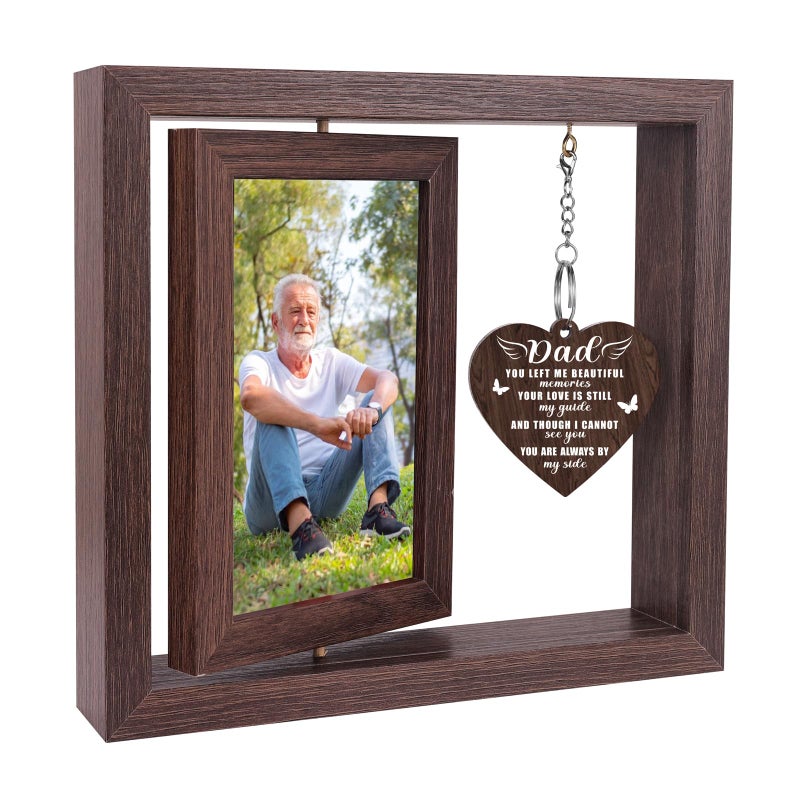 Boiveco Memorial Gifts for Loss of Dad  Sympathy Gift for Loss of Dad Memorial Picture Frame 4x6  Grief Remembrance Bereavement Gifts for Loss of Father Sentimental Gifts for Dad In Memory of Dad Gifts - Image 1