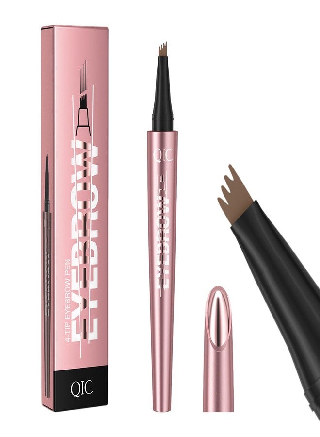 W3W Eyebrow Pencils for Women - Microblading Eyebrow Pencil with Precise 4-Fork-Tip Waterproof Eyebrow Pen Smudge-Proof Eye Brow Pencils Create Natural Hair-Like Brows, Last All-Day, Light Brown - Image 1