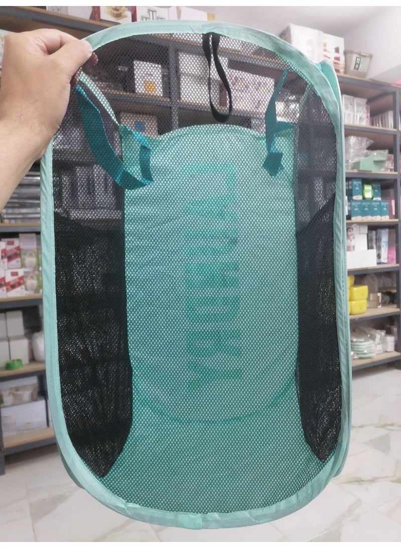 سلة غسيل، مريحة، متعددة الوظائف، سلة غسيل قابلة للطي، سهلة الاستخدام، أنيقة، سعة كبيرة، للمنزل - Image 5