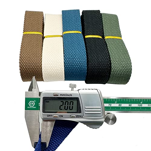 Dortrue Heavy Cotton Webbing 1 Inch 12 Yard 6 Colors Mixed Webbing Bag Handles, Bag Strap,Tote Bag Webbing，Cloth Belt,Making Outdoor Supplies - Image 2