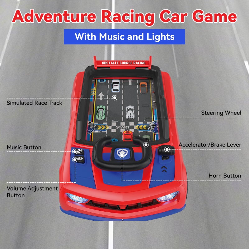 Mytothfy Musical Steering Wheel Racing Car Toy, Racing Adventure Car Steering Wheel for Toddler Kids, Toddler Simulated Driving Game Cars with Sound and Light, Xmas Birthday Gifts for Kids Ages 3+ - Image 4