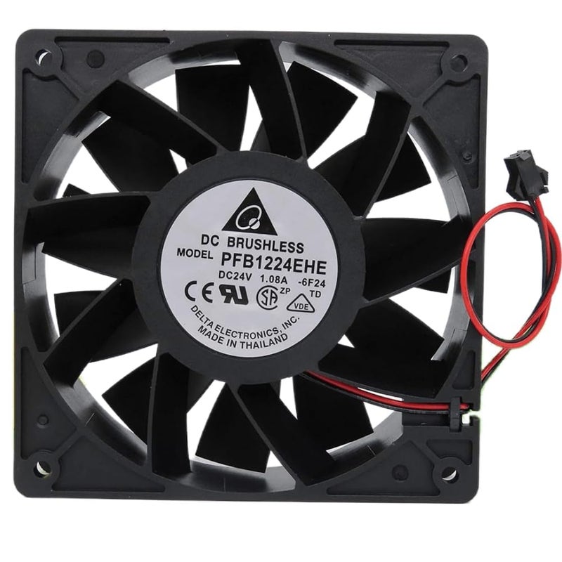 12038 12CM 24V Inverter Cooling Fan Two Wire 120X120X38MM 1.08A - Image 2