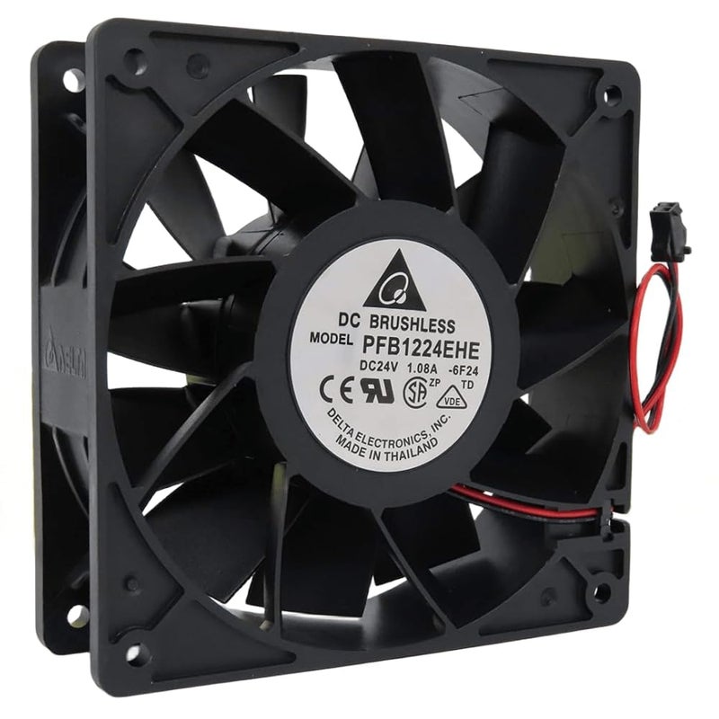 12038 12CM 24V Inverter Cooling Fan Two Wire 120X120X38MM 1.08A - Image 3