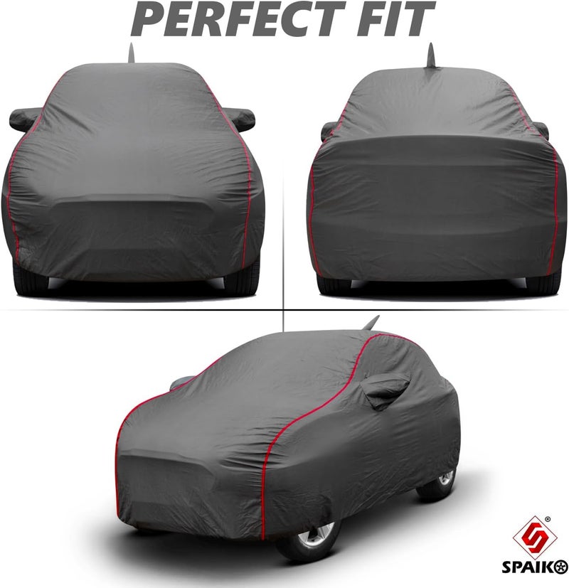 Spaiko Car Body Cover for Volkswagen Polo with Mirror & Antenna Pockets (Heavy Duty, Full Sized, Triple Stitched) Daily universal pick - Image 5