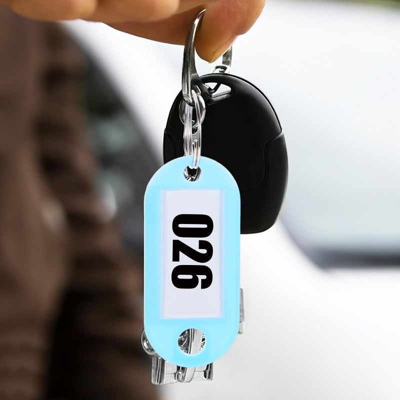Sky Blue Luggage Tags And Key Labels 50 Pack For Travel Organization - Image 5