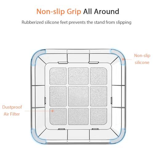 IFCASE Desktop Dust, Air Filter Stand for Mac Mini 2010-2023 M1 M2 Pro, Mac Studio M1 M2 Max/Ultra (Clear) - Image 2