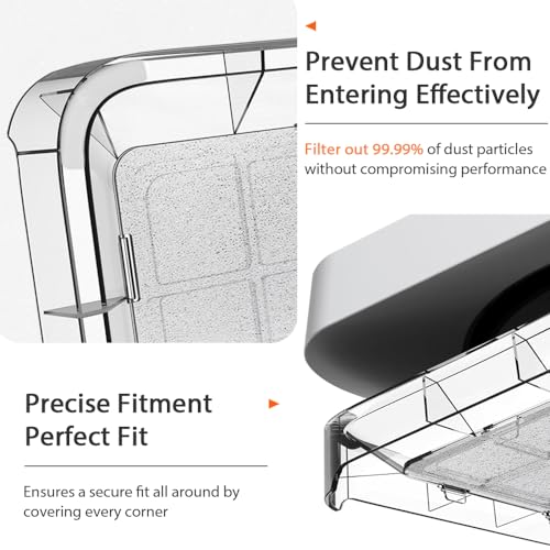 IFCASE Desktop Dust, Air Filter Stand for Mac Mini 2010-2023 M1 M2 Pro, Mac Studio M1 M2 Max/Ultra (Clear) - Image 3