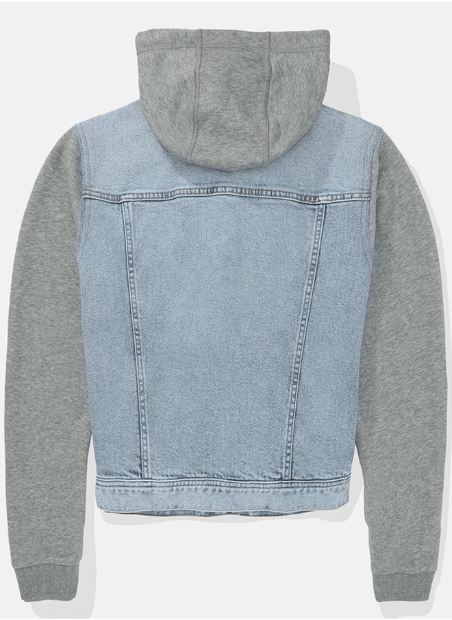 امريكان ايجل Hood Detail Classic Denim Jacket  - Image 3