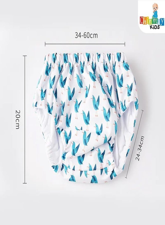 Crawl'in Reusable Adjustable Swim Diaper Combo – Pack of 3 Printed Underpants for Infant Boys & Girls | L | Color 7 - Image 5